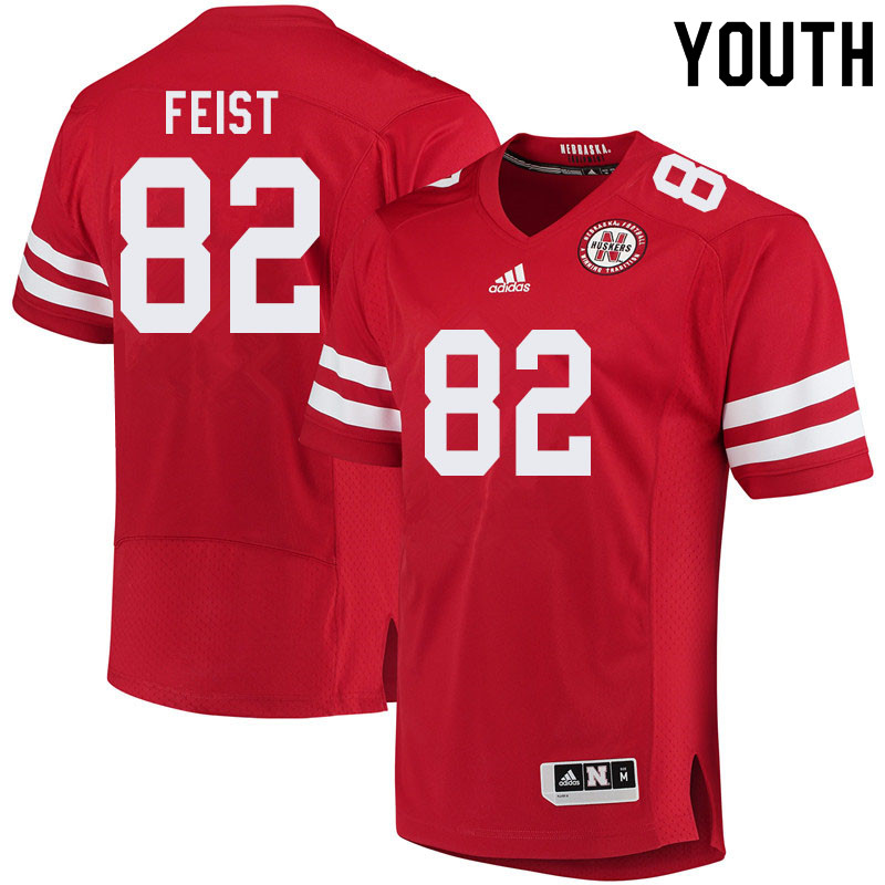 Youth #82 Colton Feist Nebraska Cornhuskers College Football Jerseys Sale-Red - Click Image to Close
